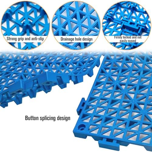 12 Pcs Drainage Mat Modular Interlocking Cushion 11.8" x 11.8" Interlocking - Image 4