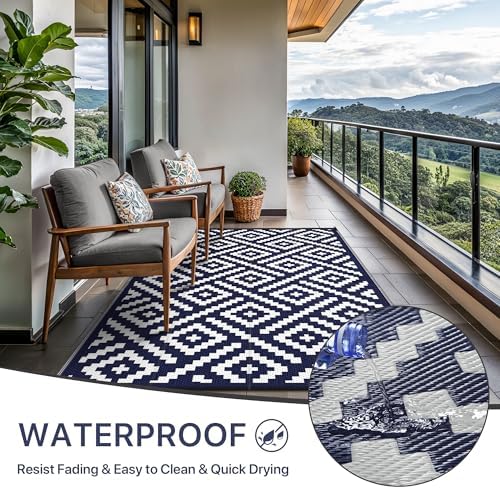 GENIMO Outdoor Rug, Waterproof Plastic Rugs - Image 2