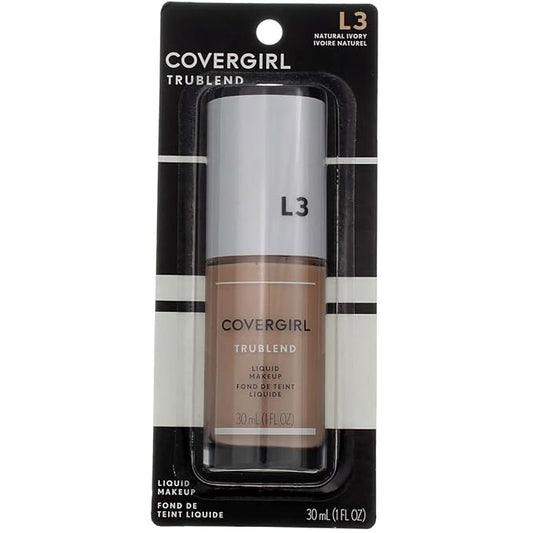 COVERGIRL Trublend Oil-Free Liquid Foundation, Lightweight, Dewy Finish, 1 Fl Oz, Hydrating Foundation, Moisturizing Foundation, Cruelty-Free Foundation, Blends Seamlessly, Won't Clog Pores