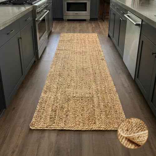 Jute Rug 2'x6' - Natural Runner Rug by Unknown