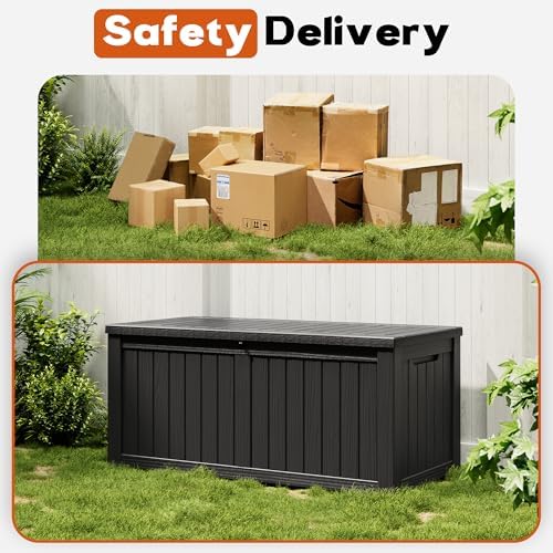 Outdoor Storage Box, Resin Deck Boxes Indoor and outdoor, Waterproof Storage - Image 6