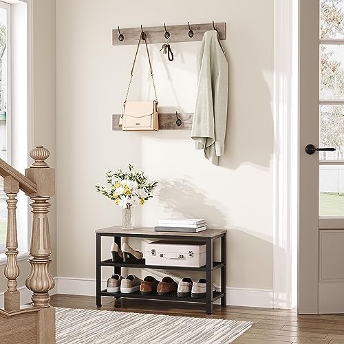 HOOBRO Hall Tree Entryway Storage Bench, Coat Rack Shoe Bench, Shoe Rack - Image 3