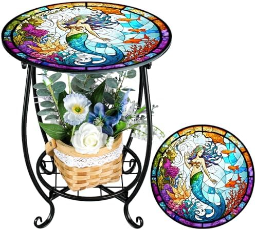 Cinnvoice Outdoor Side Table Small End Patio Porch Table by QinYee
