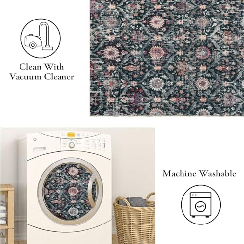 Lahome Moroccan Washable Rugs for Living Room, 4x6 Rug for Bedroom Non-Slip - Image 4