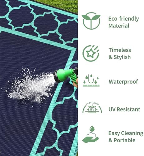 GENIMO Outdoor Rug, Waterproof Plastic Rugs - Image 6