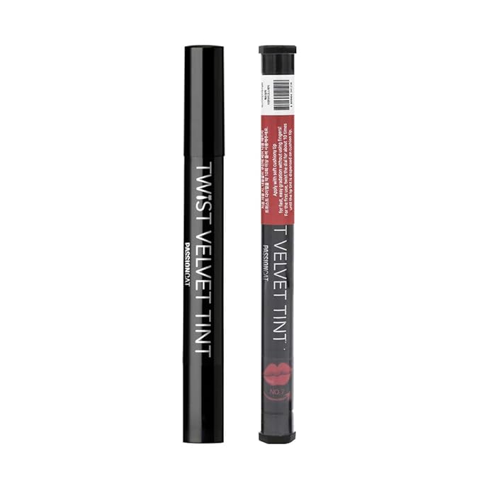 PASSIONCAT Long Lasting Lip Stain for Lips and Cheek Tint | High Pigment Color | lightweight Matte Finish | Weightless | Full Coverage | Twist Velvet Tint #7 (No.7)