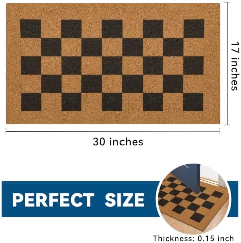 EARTHALL Door Mat Outside Inside Doormat, Durable Floor Mat Non Slip Mat Ultra - Image 2