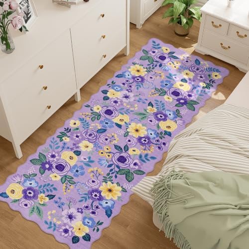 DUKINO 2x6 Runner Rug, Floral Washable Rug - Image 3