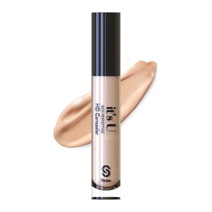 Sistar it's U Skin Perfecting HD Concealer Full Coverage Lightweight Long Lasting Correcting Liquid Contour Cover Masker Makeup 5 ml / 0.17 fl. oz (Light)