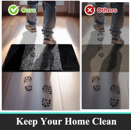 Vaukki Indoor Doormat Entryway Black Door Mat 36x59 inch - Image 5