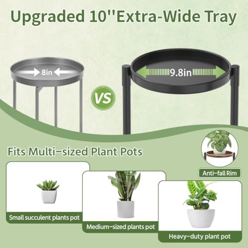 LASZOLA Plant Stand Indoor 10 Inch Large Tray - Image 3