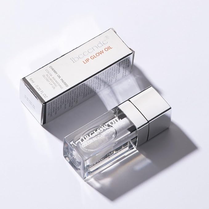 Plumping Lip Oil, Long Lasting Hydrating Lip Gloss Tinted Lip Balm Non-sticky Revitalizing, Transparent Lip Care Oil for Dry Lip (Clear)