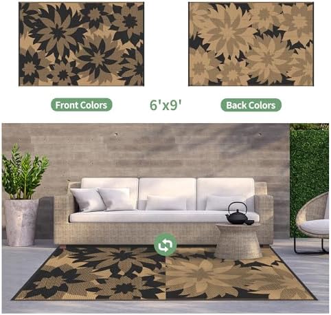 GENIMO Outdoor Rug, Waterproof Plastic Rugs - Image 2