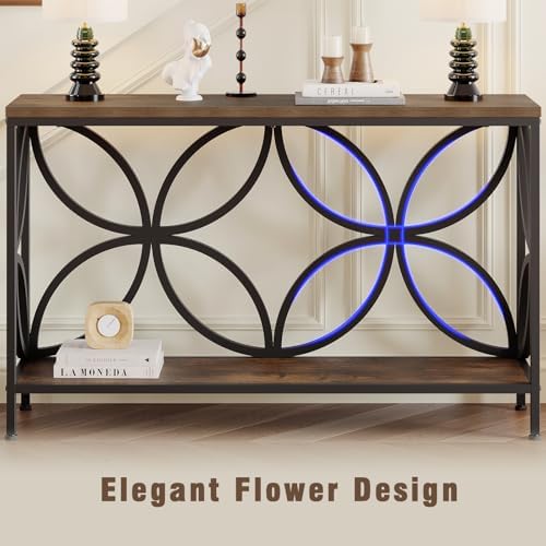 GiftGo Narrow Sofa Table 47.2 Inch, Industrial Sofa Table Behind Couch - Image 5