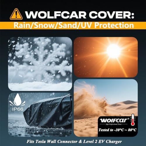 WOLFCAR EV Charger Cover for Tesla Wall Connector/Level 2 Charger, 4-Layer - Image 6