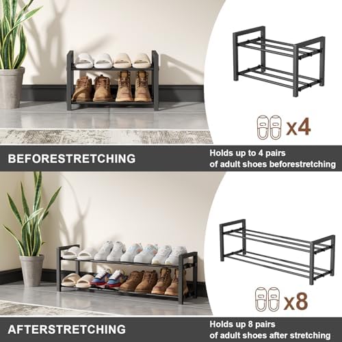 Expandable Shoe Rack, Heavy Duty Metal Shoe Organizer - Image 6