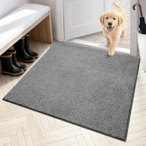 PURRUGS Dirt Trapping Indoor Door Mat, Light Grey-Dark Grey by PURRUGS