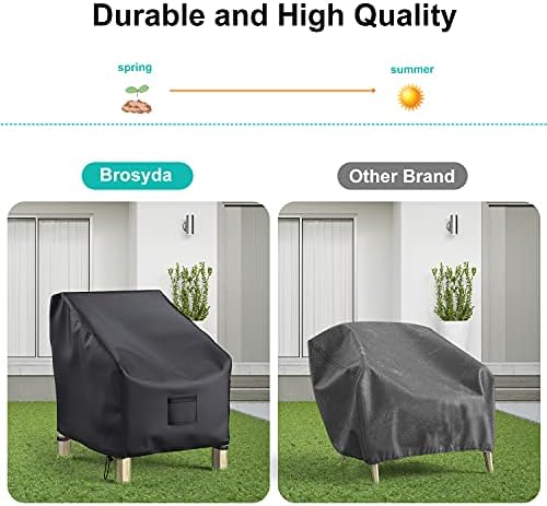 2 Pack Outdoor Patio Chair Covers Waterproof 38"Wx31"Dx29"H - Image 5