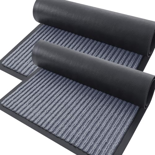 OLANLY 2-Pack Front Door Mats 33x21, Waterproof Heavy-Duty Doormats by OLANLY