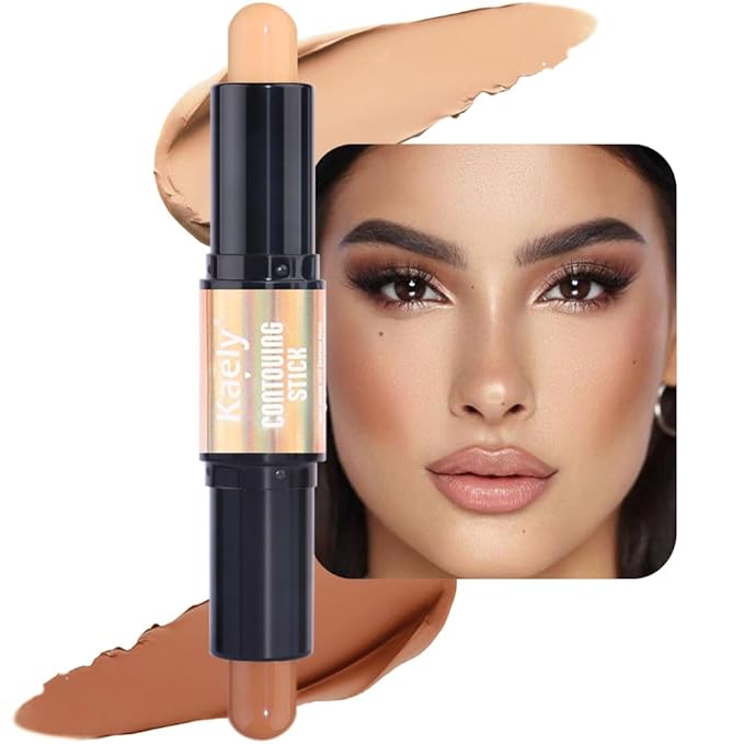 evpct 2in1 Face Shaping & Contouring Stick Cream Contour Concealer Bronzer Stick Makeup Kit for Beginner Face Highlighter Makeup Stick contorno maquillaje de maquillaje profesional,ORIGINAL Universal