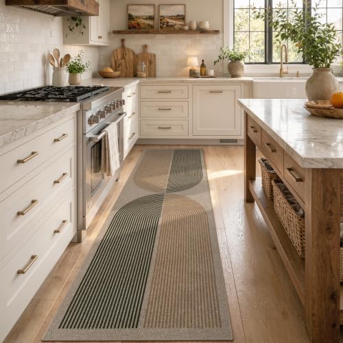 Lahome Rainbow Runners for Kitchen Floor, Non Slip Runner Rug for Hallway by Lahome