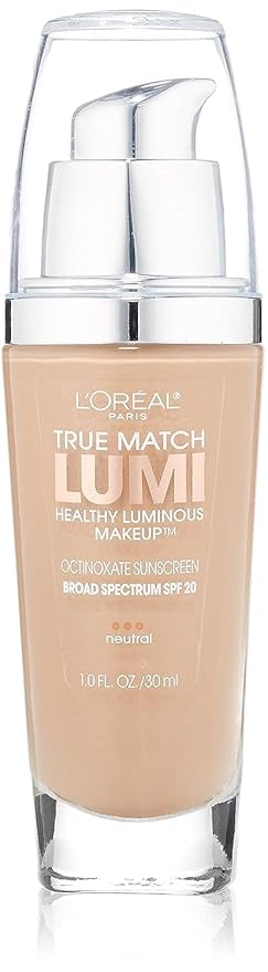 L'Oreal Paris True Match Lumi Healthy Luminous Makeup, N5 True Beige, 1 fl; oz.