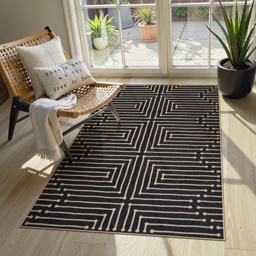 Lahome 3x5 Easy Jute Rugs for Entryway by Lahome