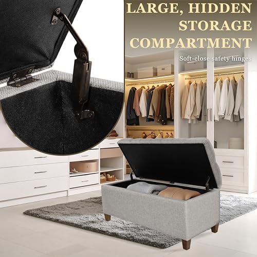 HomePop Ainsley 40" Storage Ottoman Bench - Image 6