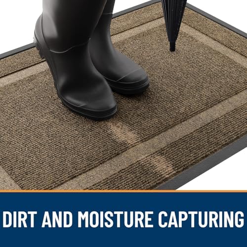 OLANLY Front Door Mat Outside 35x23, All-Season Heavy-Duty Rubber Doormat - Image 5