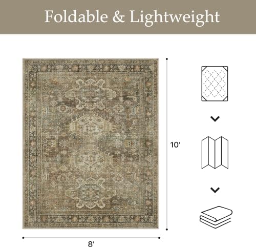 GENIMO 8x10 Outdoor Rug, Washable Quick Dry - Image 2