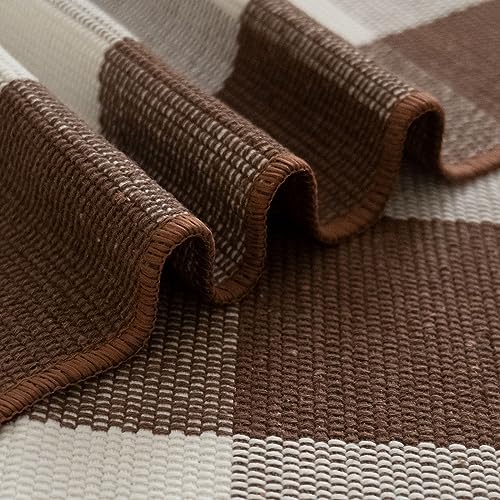 Bottalive Buffalo Plaid Outdoor Rugs, Layering Rug - Image 7