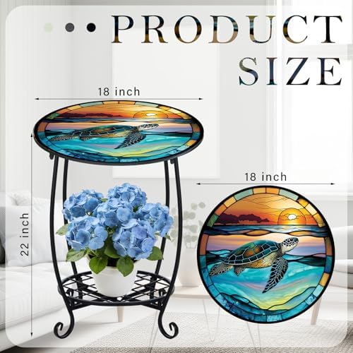 Cinnvoice Outdoor Side Table Small End Patio Porch Table - Image 3