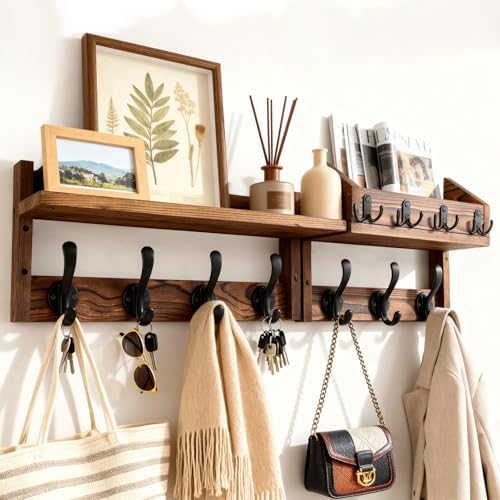 27" Wooden Wall Mounted Coat Rack by GUDGIchoiceforfamilylife