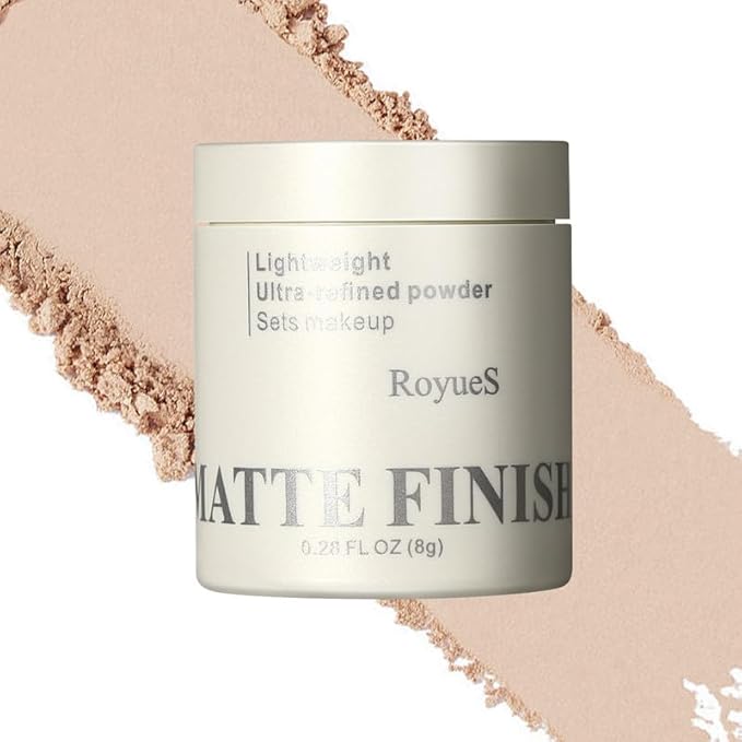 Nude Translucent Makeup Setting Powder, Waterproof High-Definition Traceless Powder Matte Setting Makeup, Long-Lasting Oil Control, Minimizes Pores and Fine Lines Loose Cosmetics, 03