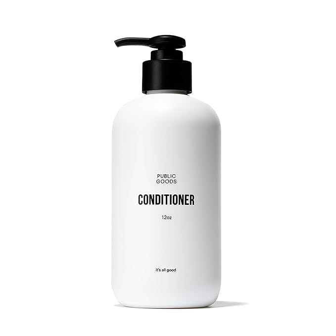 Public Goods Conditioner for Women & Men | Natural Conditioner to Protect & Moisturize Dry Hair | Made with Organic Essential Oils | Sulfate & Paraben Free | Vegan Friendly | 12 Fl Oz Bottle