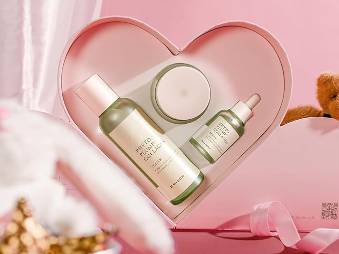 MIZON Special Edition Gift Set - Phyto Collagen Line Toner (5.07oz) + Serum (1.01oz)+ Day Cream (1.69oz) Vegan Collagen, Skincare Set, Vegan Kit