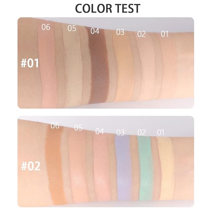 evpct 12 Color Conceal Correct Cream Contour Makeup Palette for Mature Skin Color Correcting Conceal trouble spots dullness dark circles Correct discolorations Camouflage imperfections Covers redness