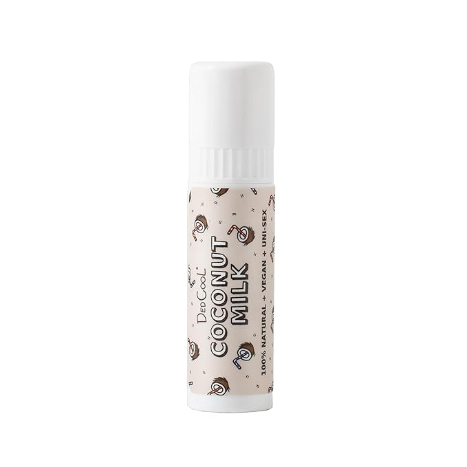 DedCool Lip Balm Stick (Coconut Milk) Jumbo, Vegan, Flavored, Coconut Oil Lip Balm, Long Lasting, Moisturization, Hydrates Dry & Chapped Lips, Vegan, Natural, Clean, Non-Toxic, Fragrance For All