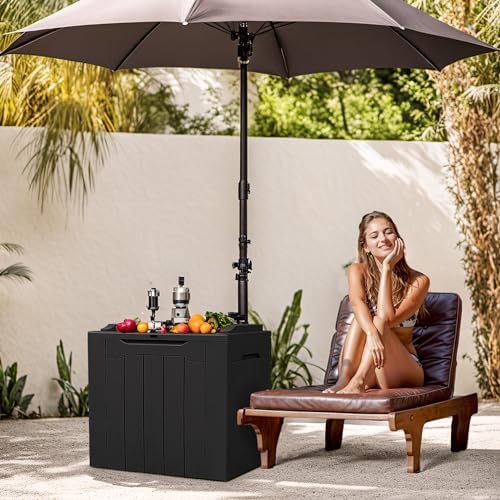 Devoko 31 Gallon Waterproof Outdoor Storage Box Resin Deck Box Lockable and UV - Image 2