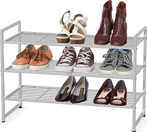 Simple Houseware 3-Tier Stackable Wired Grid Shoe Rack by SimpleHouseware