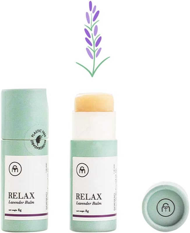 Coconut Matter Mood Lip Balm – Handmade Vegan Coconut Oil Lip Balm with Lavender Scent - Hydrating Lip Balm with Natural Coconut Oil, RELAX
