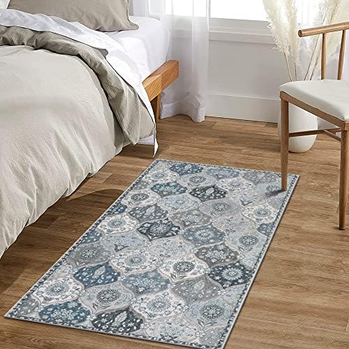 Lahome Moroccan Blue Small Area Rug, 2x4 Rugs - Image 6