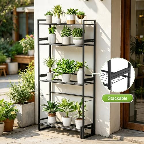 VyGrow Plant Stand, 4 Tier Stackable Tiered Plant Stand, Scalable Heavy Duty - Image 4