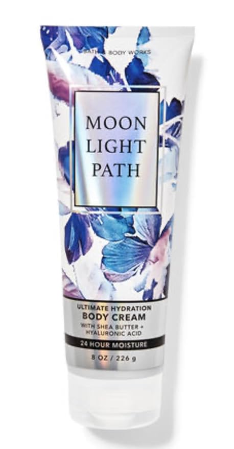 White Barn - Bath and Body Works - Gift Set 2 Piece Bundle - with Gift Bag HELLO GORGEOUS (Moonlight Path)