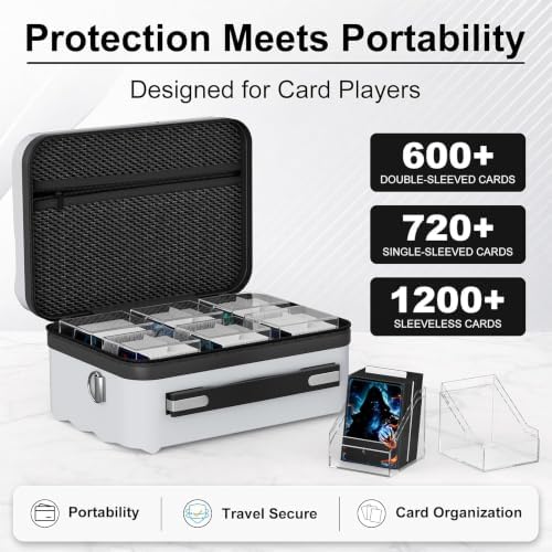 Proijeut Card Deck Box with Portable Case, 6 Pack Clear Commander Deck Box with - Image 3