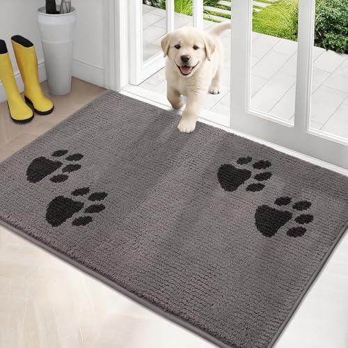 PURRUGS Dirt Trapping Door Mat Indoor Entrance, Light Grey by PURRUGS