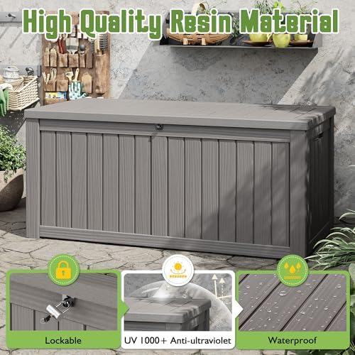 KAMABOKO Outdoor Storage Box, 160 Gallon Deck Box Outdoor Waterproof - Image 3