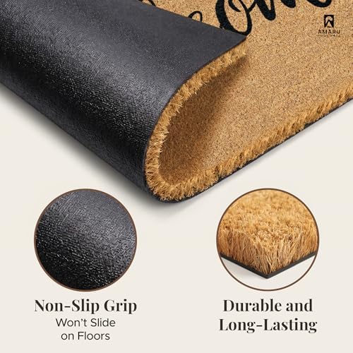Coir Welcome Mat, Welcome Classic 8, 17x29 in - Image 5