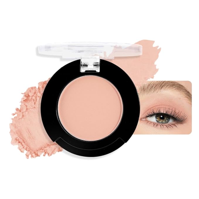 Monochrome Matte Eyeshadow Makeup Palette, Highly Pigmented Nude Eyeshadow Palette, Matte Pressed Powder Eyeshadow Makeup, Single Vegan Eye Shadow, Daily Evening Women Girls Eyes shadow Gift 8#