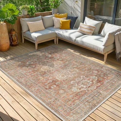 GENIMO 5x8 Outdoor Rug, Washable - Image 3